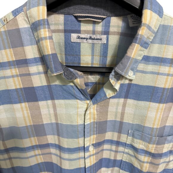 Tommy Bahama Shirt Mens XL/TG Button Up Plaid Cotton Long Sleeve Button Up - Picture 5 of 7
